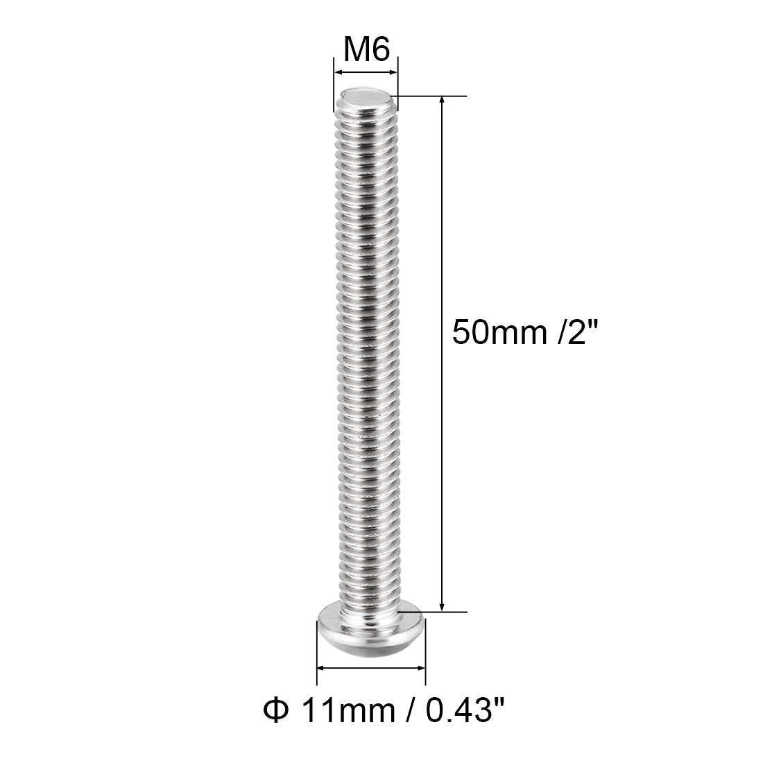 Harfington Machine Screws, Hex Socket Round Head Screws 304 Stainless Steel Fasteners Bolt 20PCS