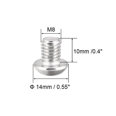 Harfington 10PCS Hex Socket Round Head Machine Screws