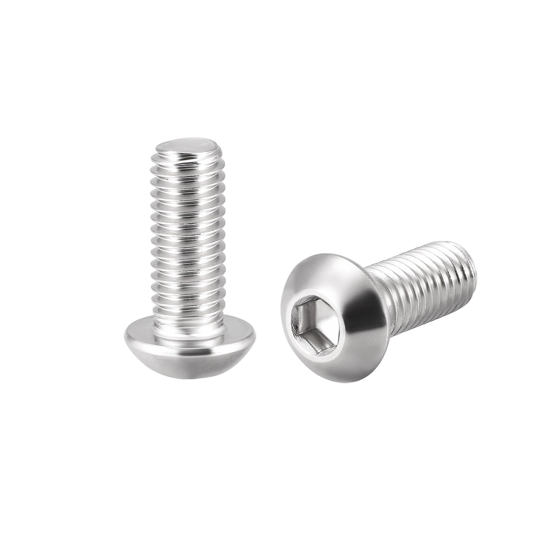 Harfington M8x20mm Machine Screws Hex Socket Round Head Screw 304 Stainless Steel Fasteners Bolts 5pcs