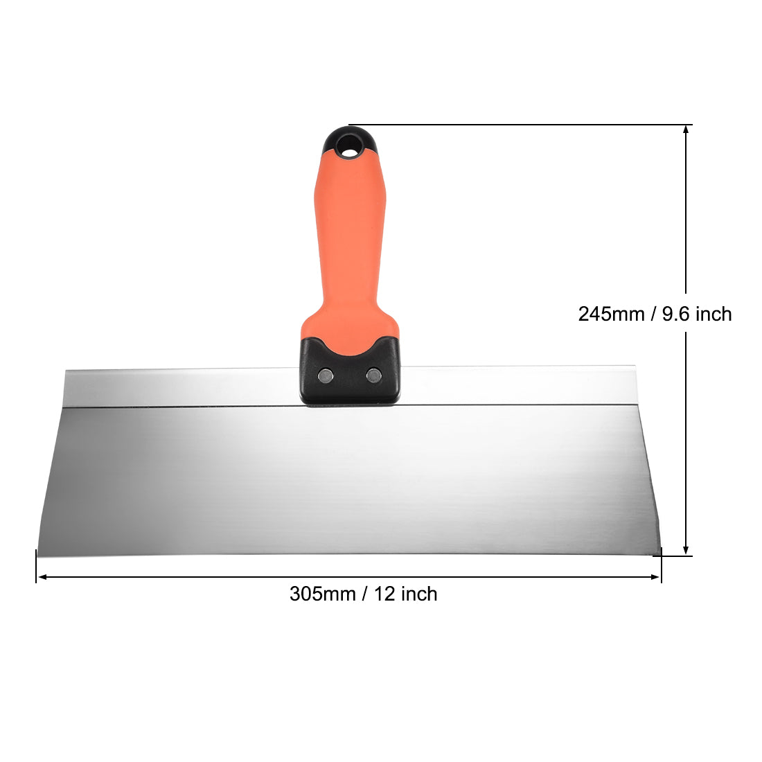 Harfington Putty Taping Paint Scraper 12" Stainless Steel Broad Blade with Plastic Ergonomic Handle for Wall Floor Tile 2pcs