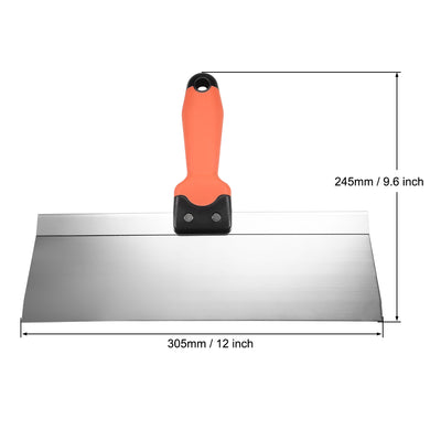 Harfington Putty Taping Paint Scraper 12" Stainless Steel Broad Blade with Plastic Ergonomic Handle for Wall Floor Tile 2pcs