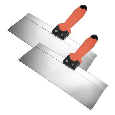 Harfington Putty Taping Paint Scraper 12" Stainless Steel Broad Blade with Plastic Ergonomic Handle for Wall Floor Tile 2pcs