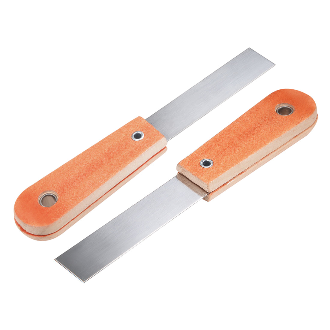 Harfington Putty Taping Paint Scraper 1" Cr-V Steel Stiff Broad Blade with Wooden Handle for Wall Floor Tile 2pcs