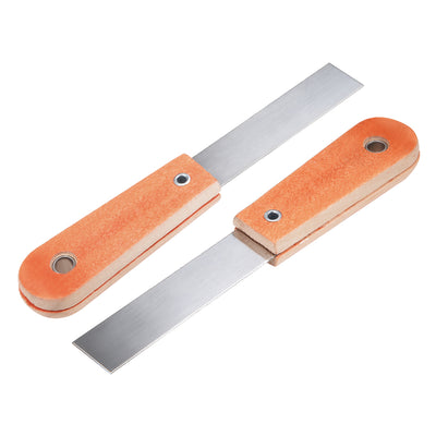 Harfington Putty Taping Paint Scraper 1" Cr-V Steel Stiff Broad Blade with Wooden Handle for Wall Floor Tile 2pcs