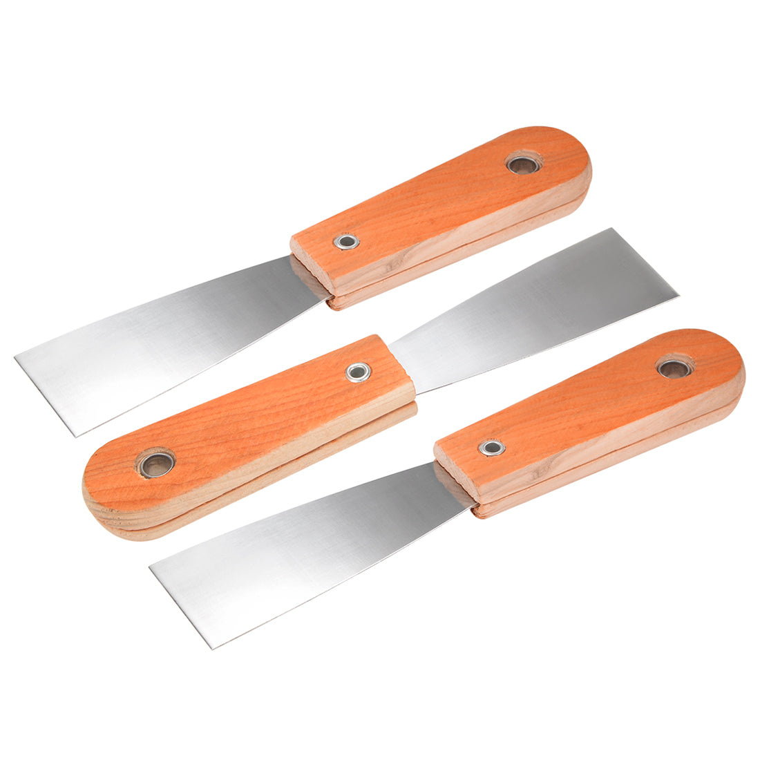 Harfington Putty Taping Paint Scraper 1.5" Cr-V Steel Stiff Broad Blade with Wooden Handle for Wall Floor Tile 3pcs
