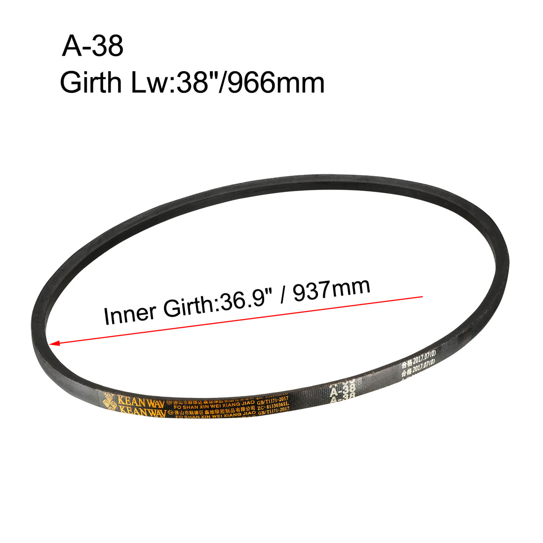Harfington V-Belt Inch Pitch Length Industrial Rubber Transmission Belt