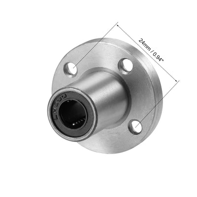 Harfington Uxcell Linear Motion Ball Bearings Round Flange Bearing