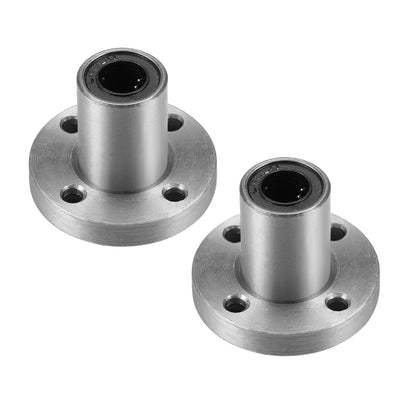 Harfington Uxcell Linear Motion Ball Bearings Round Flange Bearing