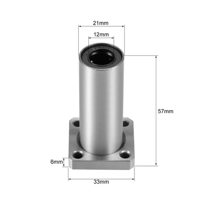 Harfington Uxcell Linear Motion Ball Bearings Extra Long Square Flanged