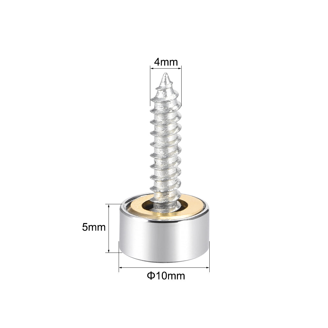 Harfington Mirror Screws Decorative Caps Cover Stainless Steel 2pcs