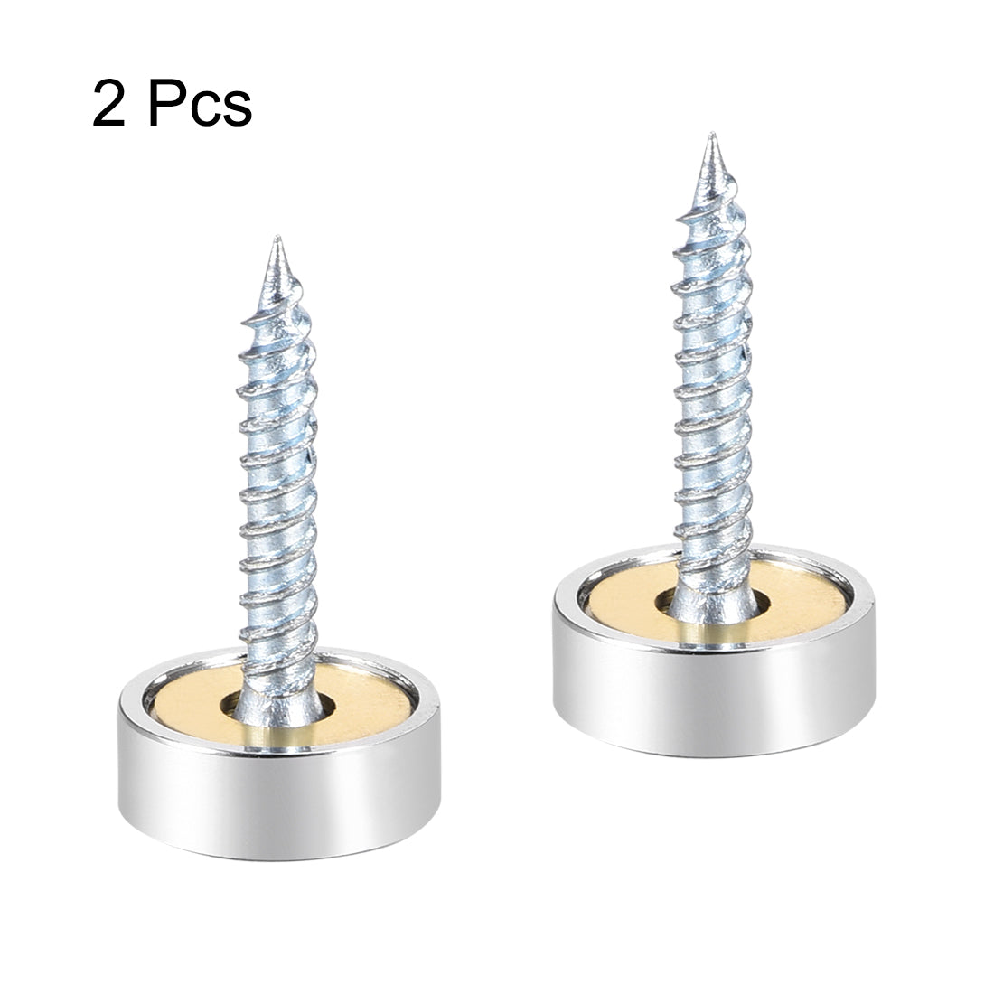 Harfington Mirror Screws Decorative Caps Cover Stainless Steel 2pcs
