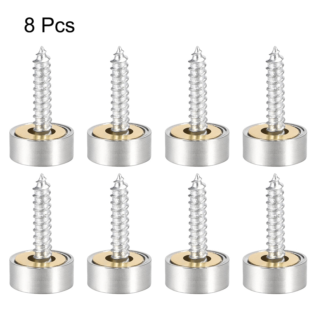 Harfington Mirror Screws Decorative Caps Cover Nails Brushed Stainless Steel 12mm 8pcs