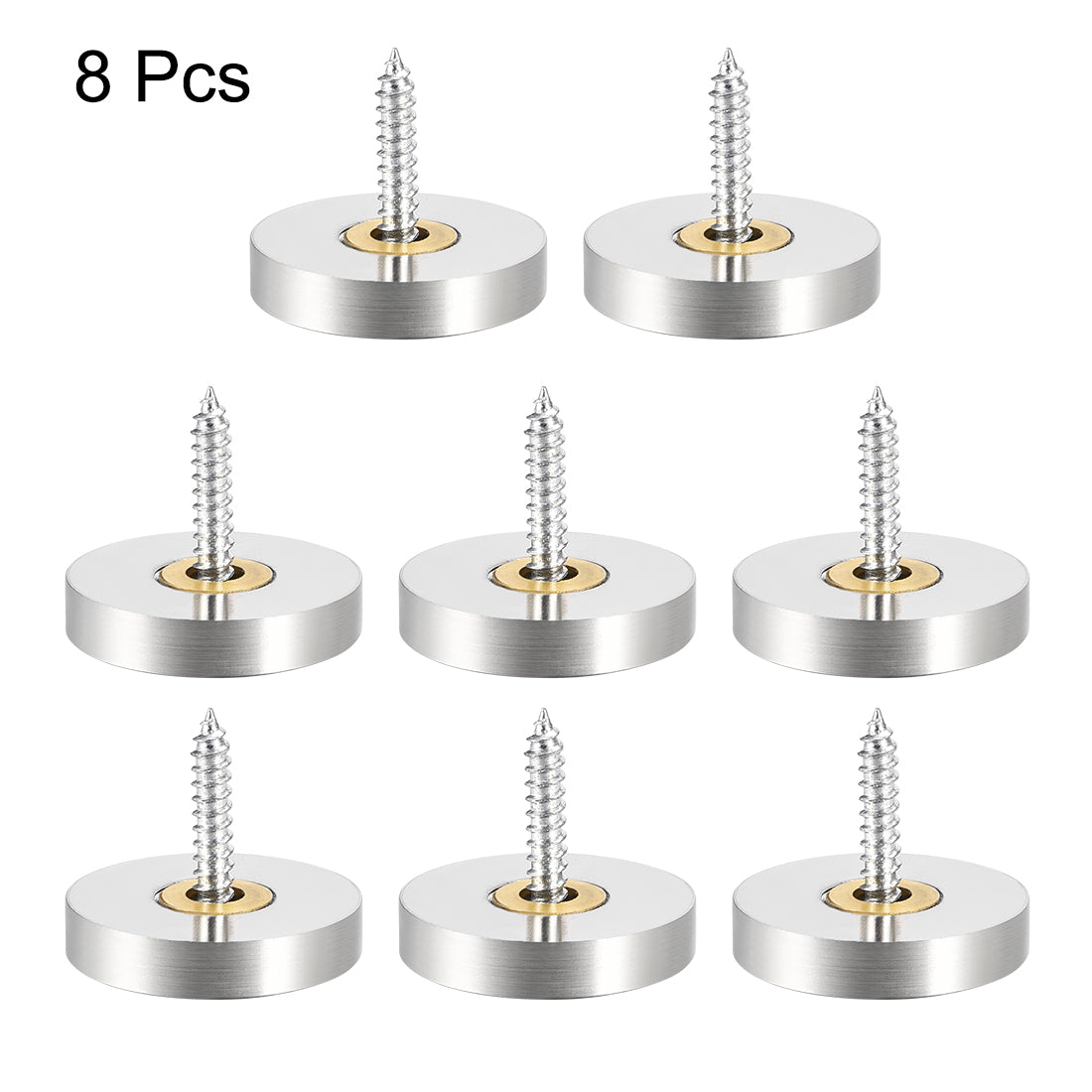 Harfington Mirror Screw Decorative Cap Cover Nail Stainless Steel 8pcs