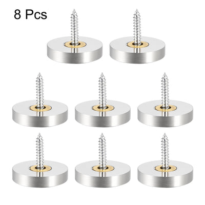 Harfington Mirror Screw Decorative Cap Cover Nail Stainless Steel 8pcs