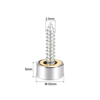 Harfington Mirror Screw Decorative Cap Cover Nail Stainless Steel 8pcs