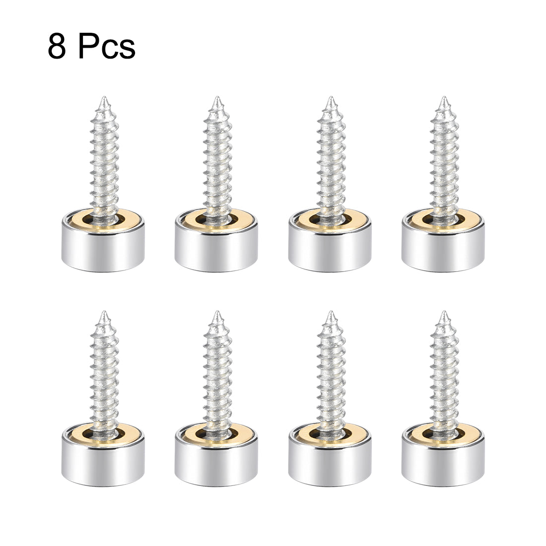 Harfington Mirror Screw Decorative Cap Cover Nail Stainless Steel 8pcs