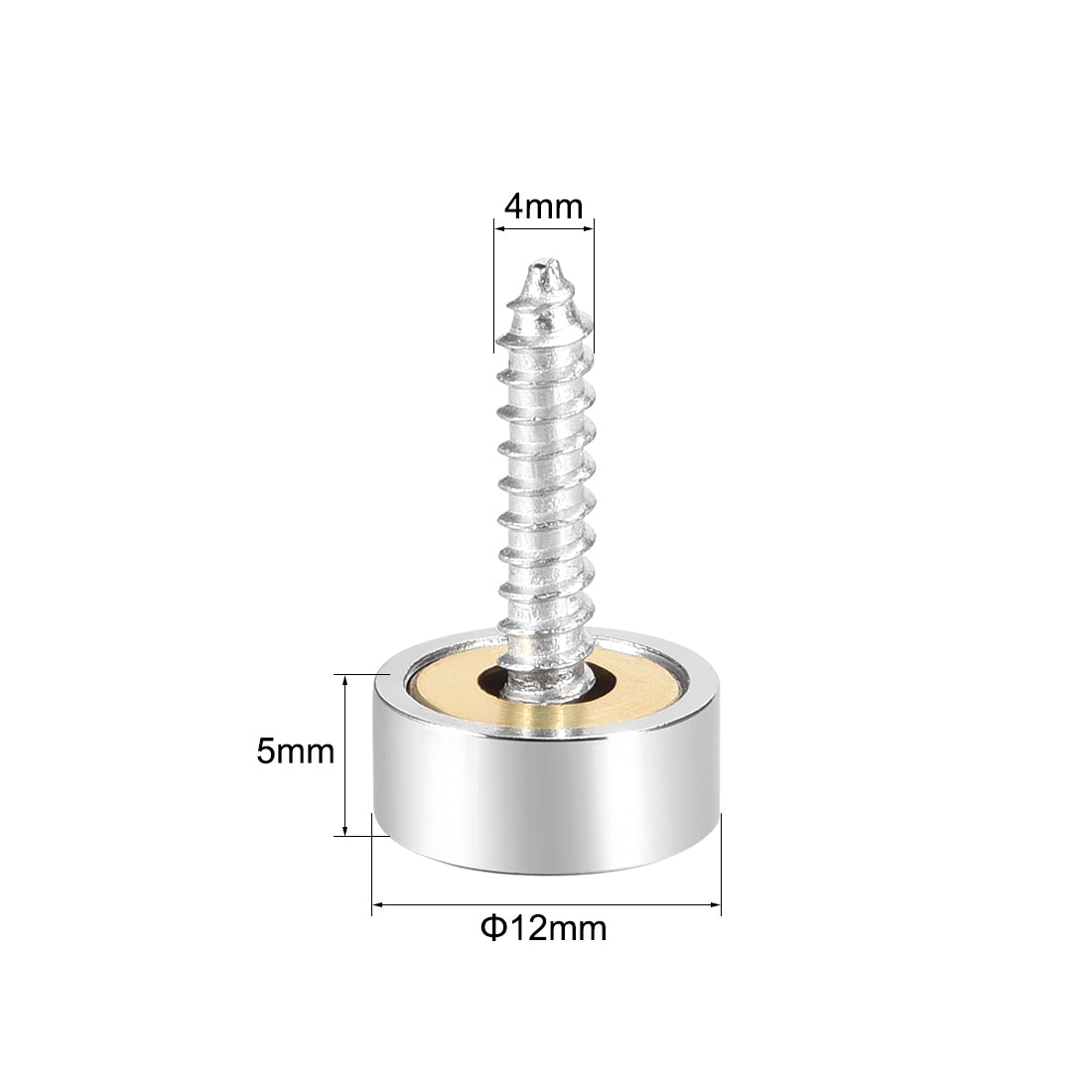 Harfington Mirror Screw Decorative Cap Cover Nail Stainless Steel 8pcs