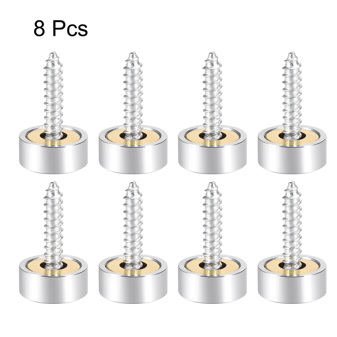 Harfington Mirror Screw Decorative Cap Cover Nail Stainless Steel 8pcs