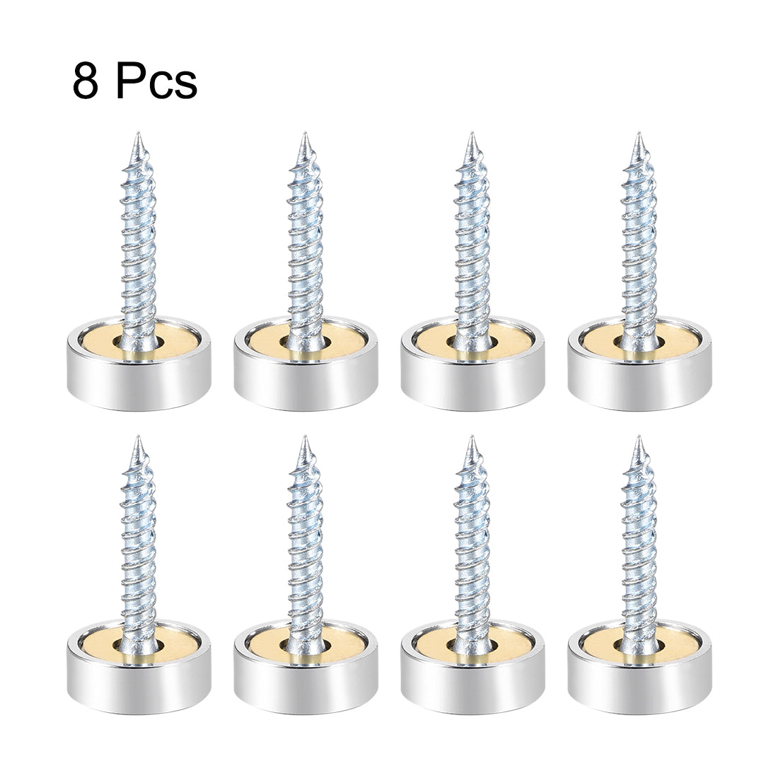 Harfington Mirror Screw Decorative Cap Cover Nail Stainless Steel 8pcs