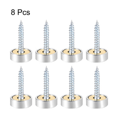 Harfington Mirror Screw Decorative Cap Cover Nail Stainless Steel 8pcs