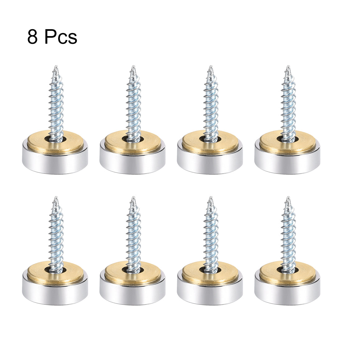Harfington Mirror Screw Decorative Cap Cover Nail Stainless Steel 8pcs