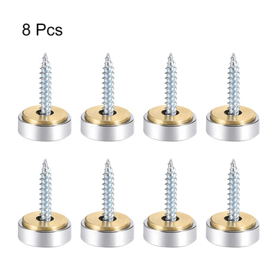 Harfington Mirror Screw Decorative Cap Cover Nail Stainless Steel 8pcs