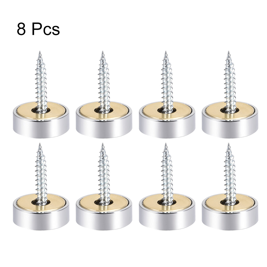 Harfington Mirror Screw Decorative Cap Cover Nail Stainless Steel 8pcs