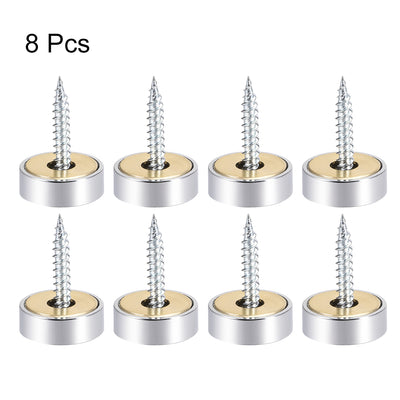 Harfington Mirror Screw Decorative Cap Cover Nail Stainless Steel 8pcs