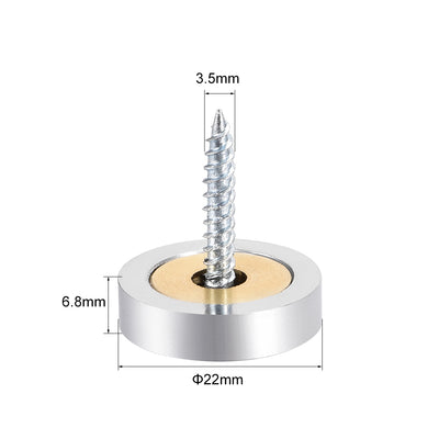 Harfington Mirror Screw Decorative Cap Cover Nail Stainless Steel 4 pcs