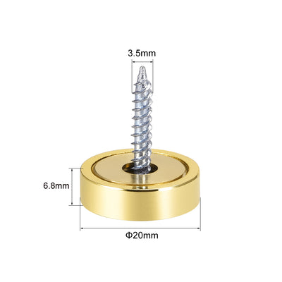 Harfington Mirror Screw Decorative Cap Cover Nail Stainless Steel 4 pcs