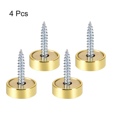 Harfington Mirror Screws Decorative Cap Cover Polished 4pcs