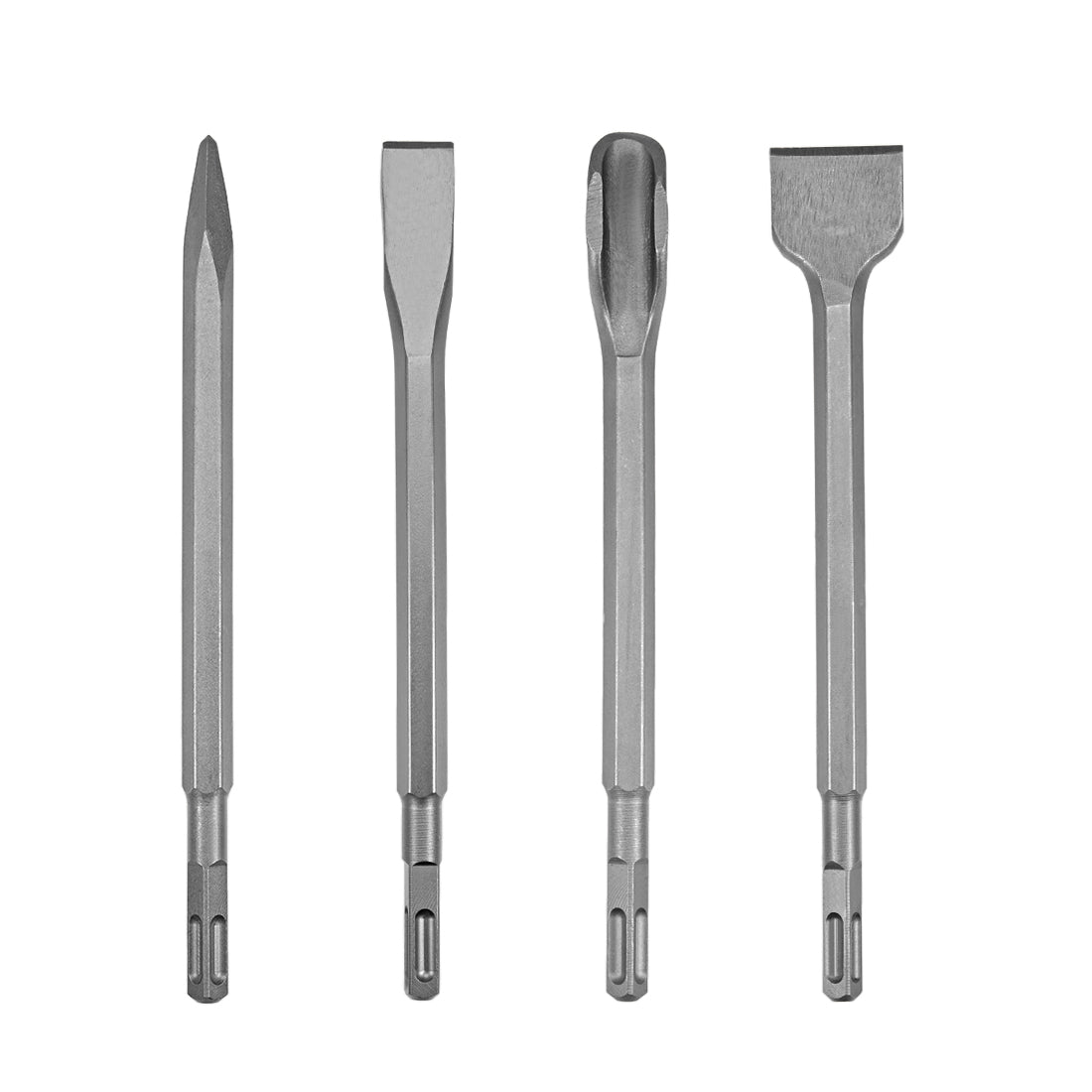 Harfington 14mm Point 20mm Flat 40mm Scraping U Cranked Chisel  Masonry Drill Bit Square Shank for Jack Hammer 4in1 Set
