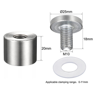 Harfington Sign Standoffs Mounts Wall Glass Standoff Advertising Nails 25mm x 25mm 2pcs
