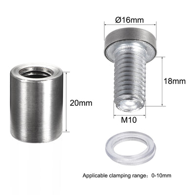 Harfington Sign Standoffs Mounts Wall Glass Standoff Advertising Nails 16mm x 25mm 5pcs