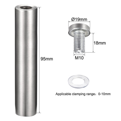 Harfington Sign Standoffs Mounts Wall Glass Standoff Advertising Nails 19mm x 100mm 5pcs