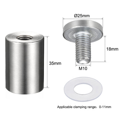 Harfington Sign Standoffs Mounts Wall Glass Standoff Advertising Nails 25mm x 40mm 5pcs