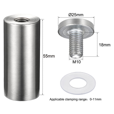 Harfington Sign Standoffs Mounts Wall Glass Standoff Advertising Nails 25mm x 60mm 5pcs
