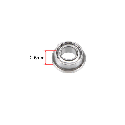 Harfington Miniature Flange Deep Groove Ball Bearings Double Shield Chrome Steel