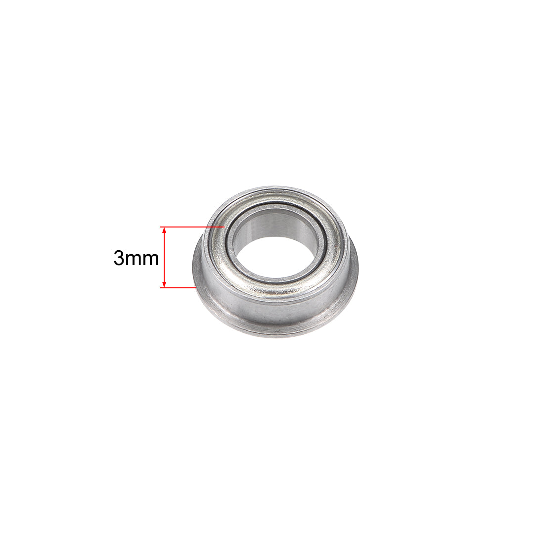 Harfington Miniature Flange Deep Groove Ball Bearings Double Shield Chrome Steel