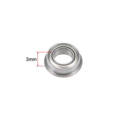 Harfington Miniature Flange Deep Groove Ball Bearings Double Shield Chrome Steel