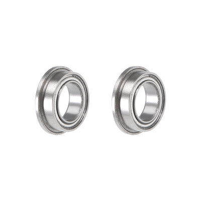Harfington Miniature Flange Deep Groove Ball Bearings Double Shield Chrome Steel