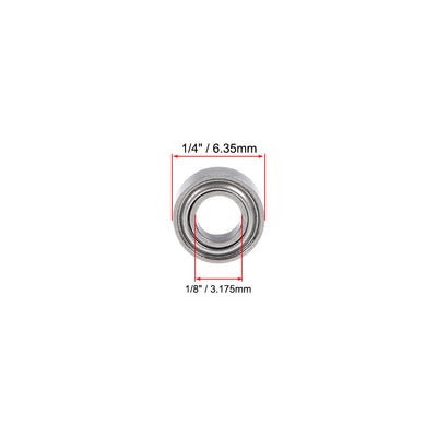Harfington Uxcell Deep Groove Ball Bearings Inch Double Shielded Chrome Steel ABEC1 Z1
