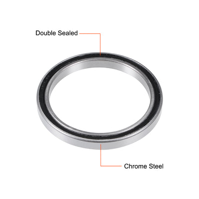 Harfington Uxcell Deep Groove Ball Bearings Thin Section Double Sealed Chrome Steel