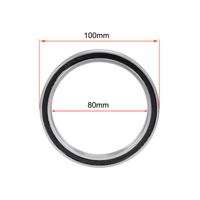 Harfington Uxcell Deep Groove Ball Bearings Thin Section Double Sealed Chrome Steel