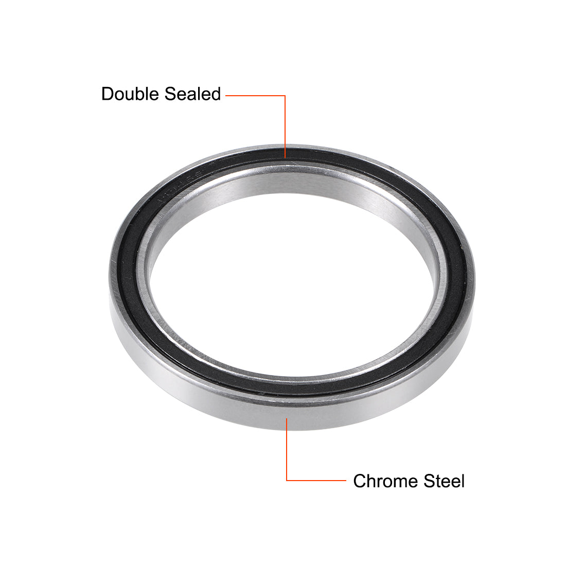 uxcell Uxcell Deep Groove Ball Bearings Thin Section Double Sealed Chrome Steel