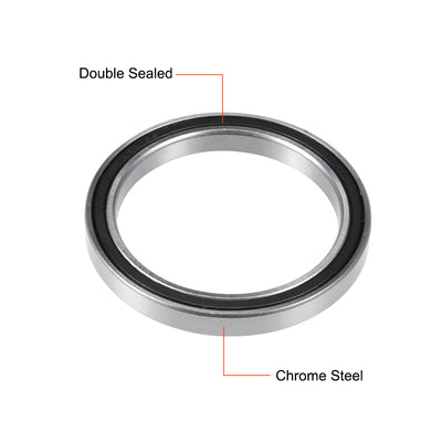 Harfington Uxcell Deep Groove Ball Bearings Thin Section Double Sealed Chrome Steel