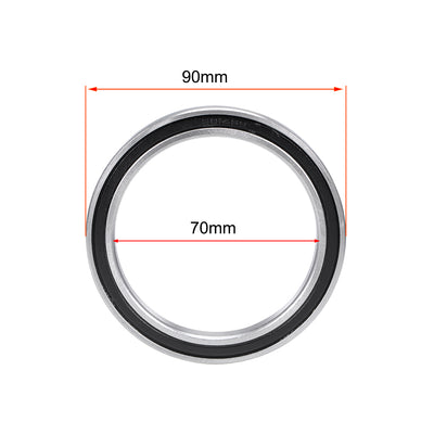 Harfington Uxcell Deep Groove Ball Bearings Thin Section Double Sealed Chrome Steel