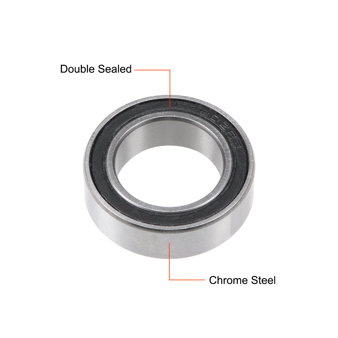 uxcell Uxcell Deep Groove Ball Bearings  Metric Double Sealed Chrome Steel ABEC1 Z1