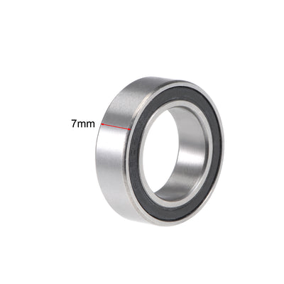 Harfington Uxcell Deep Groove Ball Bearings  Metric Double Sealed Chrome Steel ABEC1 Z1