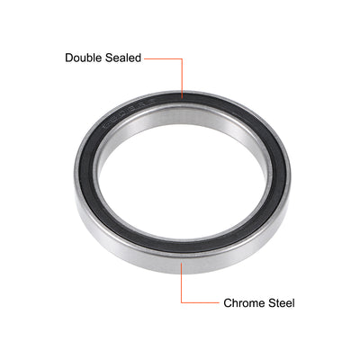 Harfington Uxcell Deep Groove Ball Bearings Thin Section Double Sealed Chrome Steel